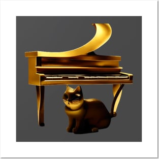 Cats And Pianos Posters and Art